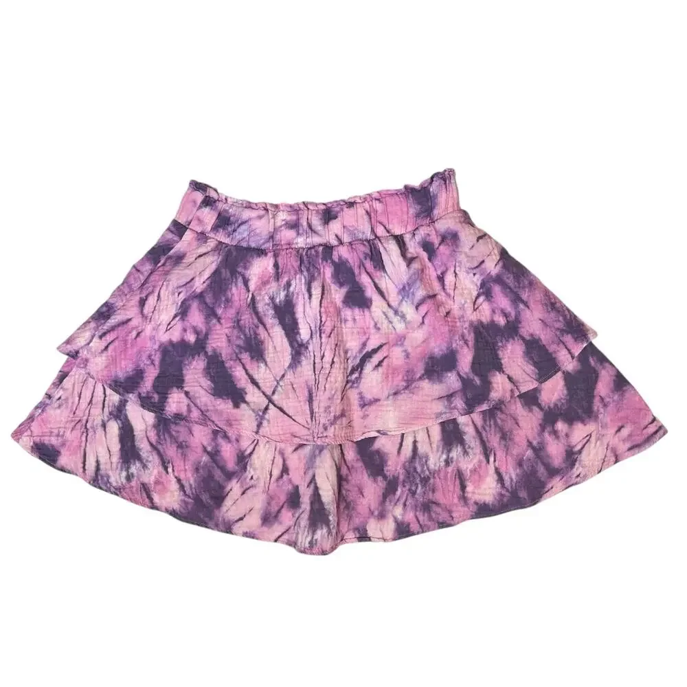 Show Me Your Mumu Aiden Mini Skirt in Purple Tie Dye Size M